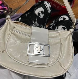 Off-white Vegan Leather Satchel